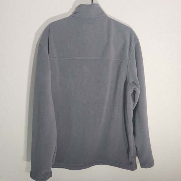 Bass Pro Shops Pullover Sweater Gray Quarter-Zip drawstring Long-Sleeve Fleece - Picture 4 of 9